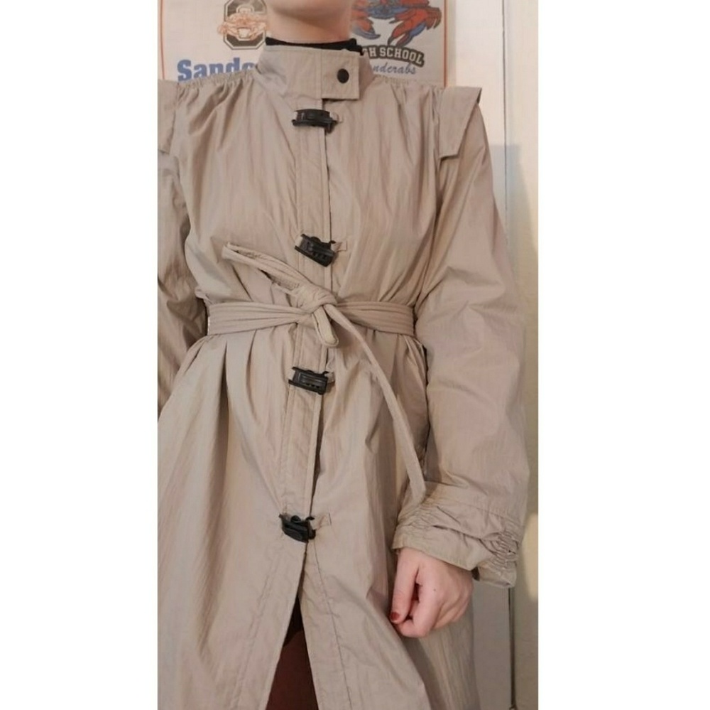 Cream trench coat